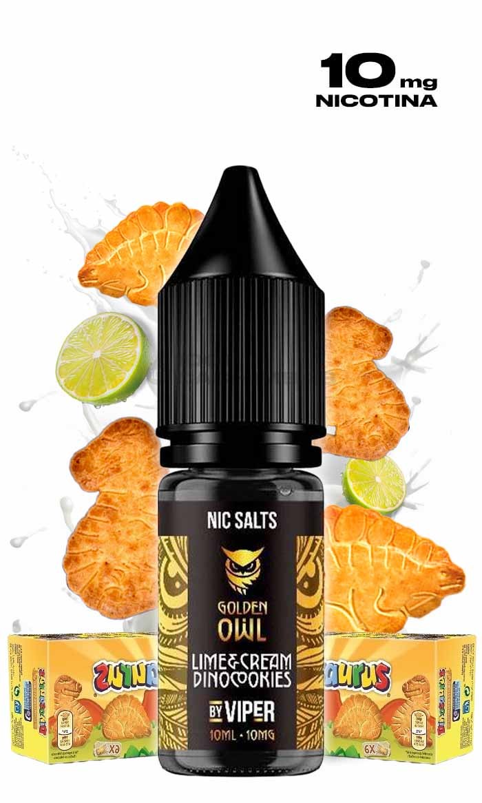 GOLDEN OWL VIPER SALT 10MG - LIME CREAM DINOCOOKIES