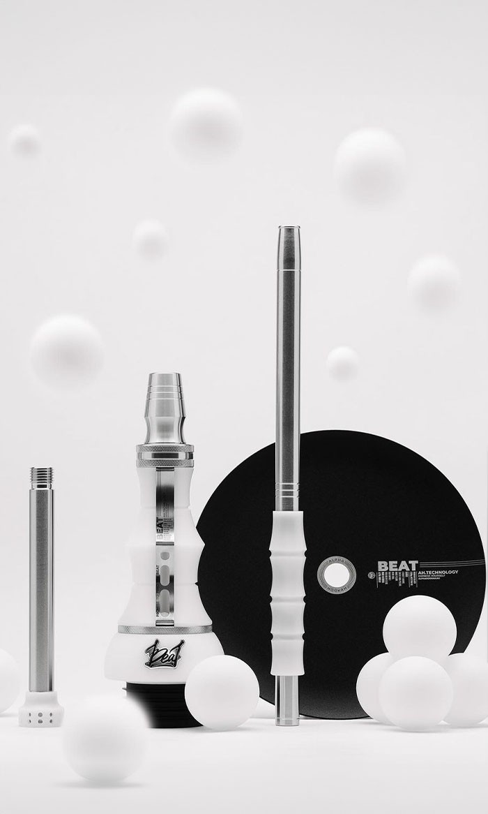 Shisha Alpha Hookah Beat - White Silver