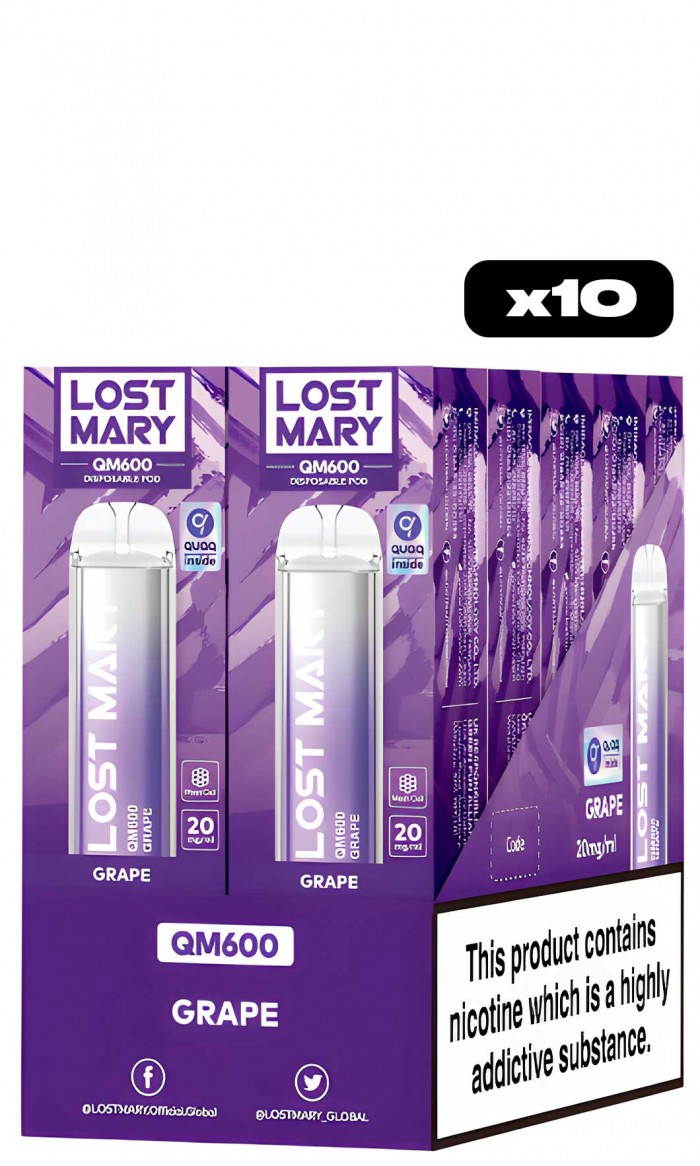 Caixa x 10 Lost Mary QM600 - Grape